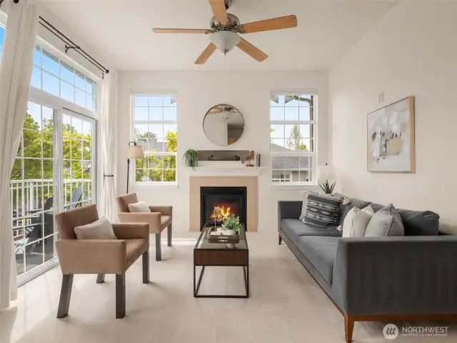 An abundance of natural light filling the living room