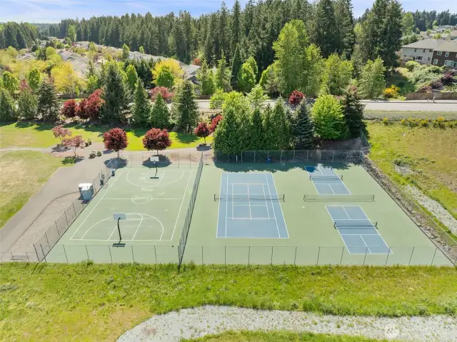 Neighborhood Basketball, Tennis, and pickleball court