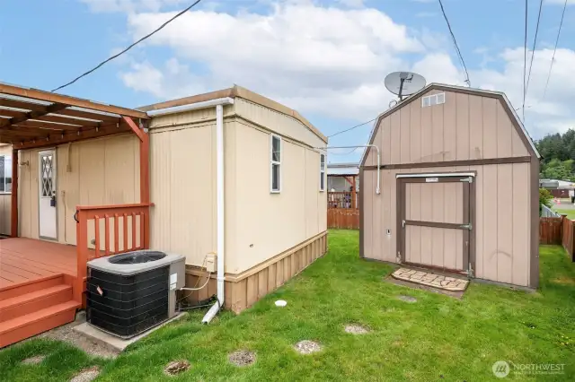 Your very own shed for extra storage!