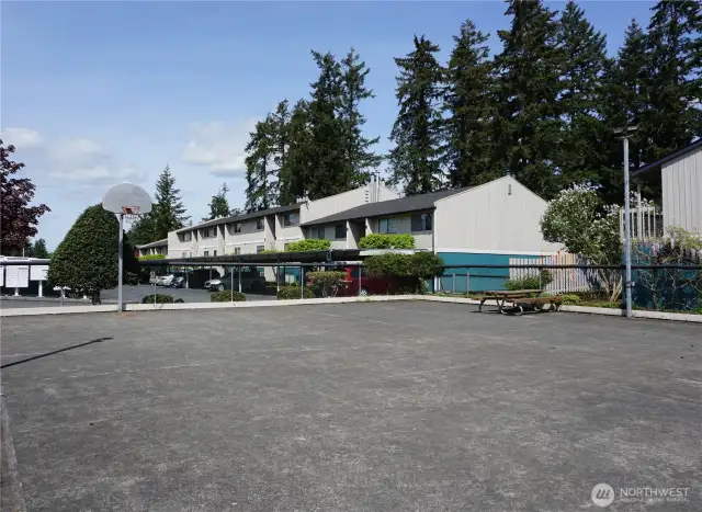 View of the condo from athletic court