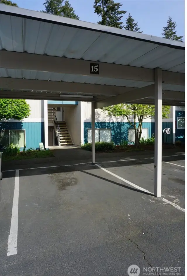 Your own designated, covered parking spot directly in front of the entrance to the unit