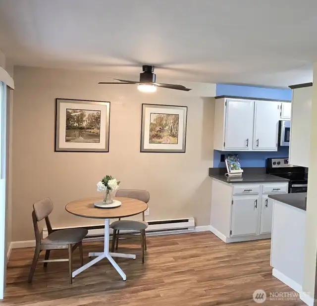 New ceiling fan provides light and good airflow