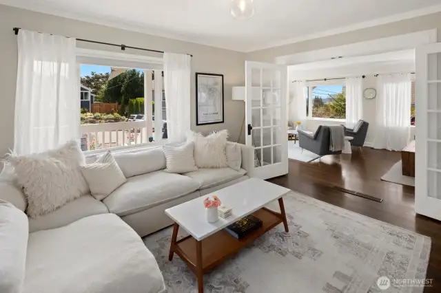 This is one of the main floor bedrooms that is currently being used as a family room.