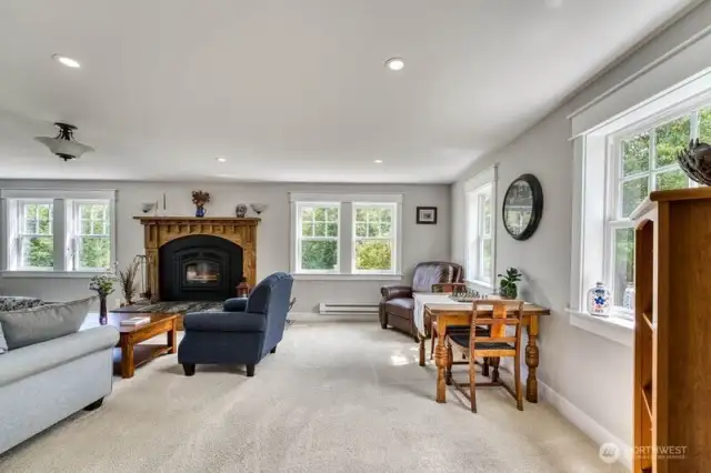 The living room will hold the largest of living room sets and more.