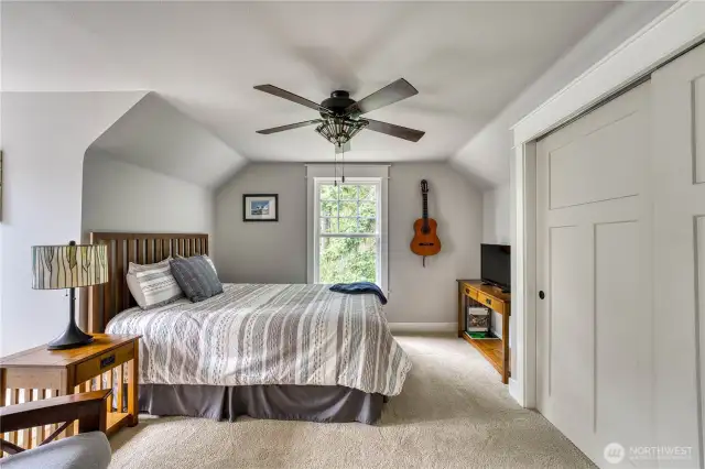 The third upstairs bedroom is very spacious.