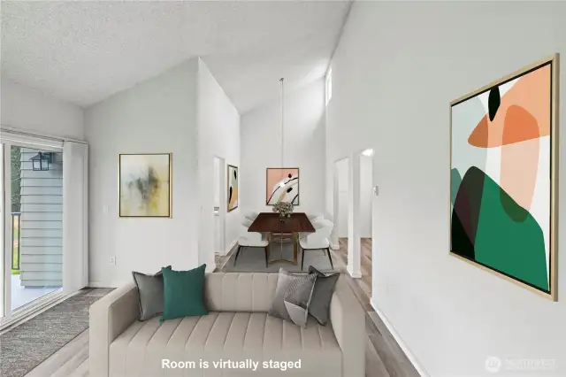 Cathedral ceilings & open living spaces