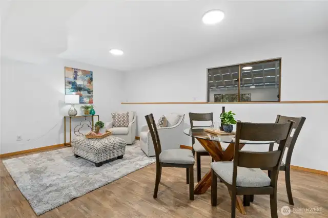 Another angle of spacious Bonus Room with handsome Luxury Vinyl flooring. Game Night here!