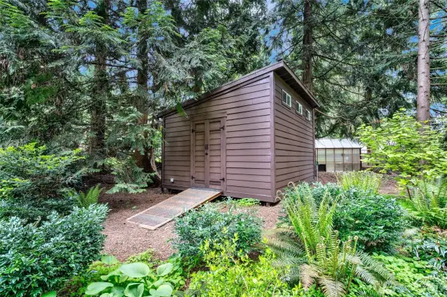 And a very large shed to store many things, including garden tools & equipment.