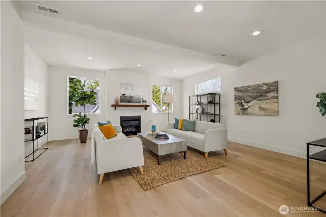 Virtual rendering of fireplace option