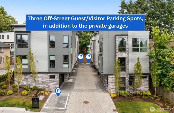 3 guest parking spots available.
