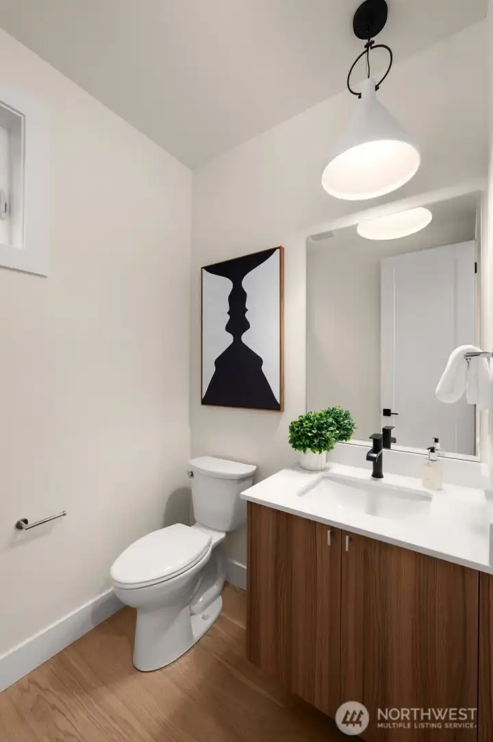 2nd level powder room.