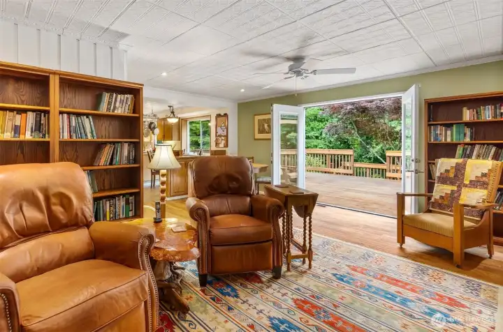 French door access to the massive deck system