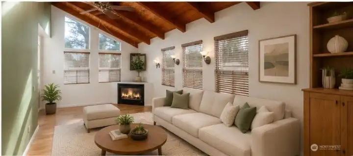 Virtually staged sun room