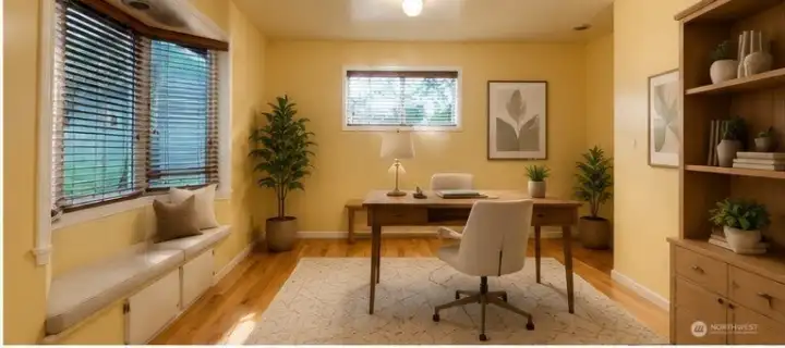 Virtually staged office