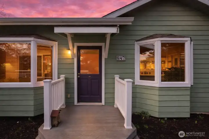Proper craftsman entry welcoming you home.