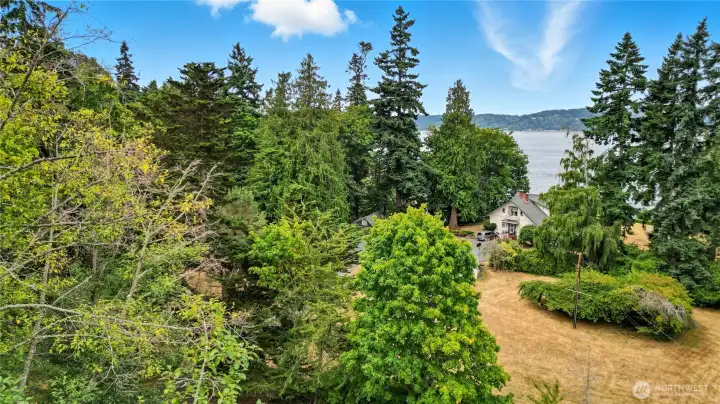 Views approximately 30 feet from highest point on the lot.