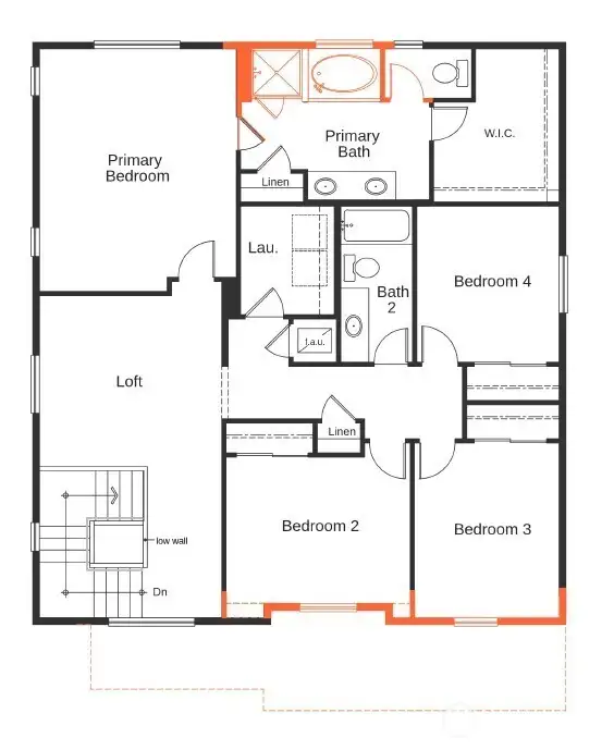 Main Floor Rendering 2565 Plan with Optional our Super Primary bathroom with soaking tub. Main Floor Rendering 2565 Plan with Optional our Super Primary bathroom with soaking tub.