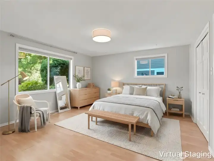 Virtually staged 5th bedroom