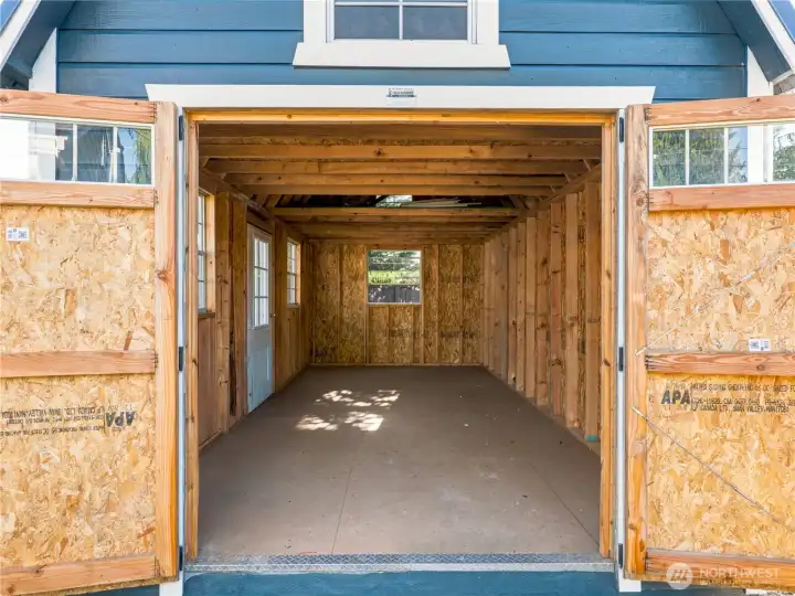 Lofted storage space as well