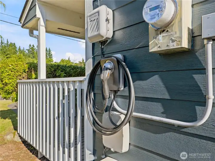 EV charger installed and ready