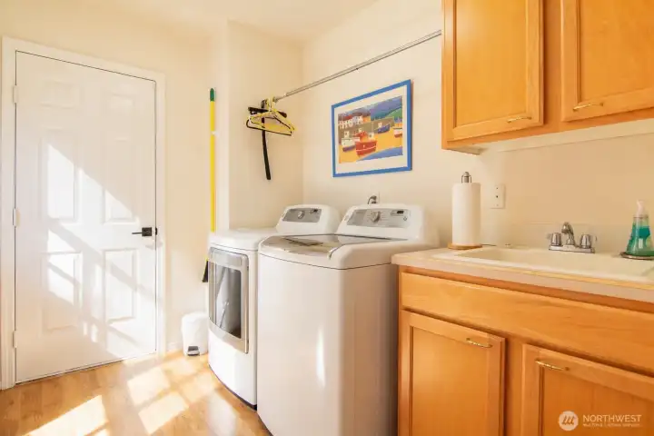 A clean, functional utility room designed for everyday convenience.
