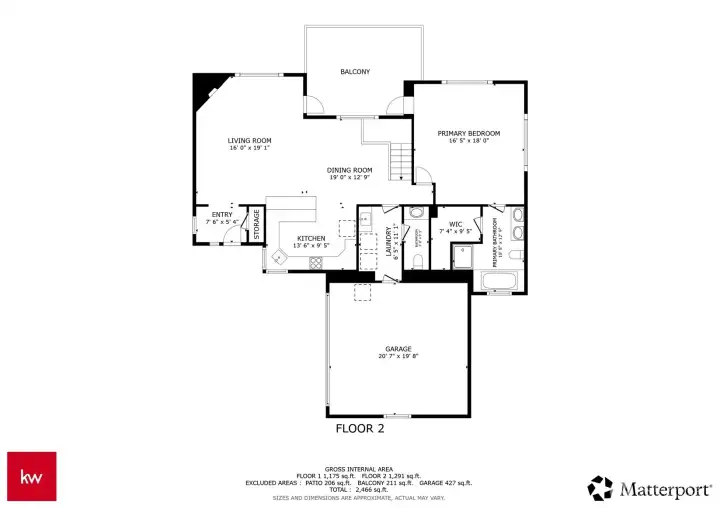 Main-level floor plan providing a clear view of the home’s central living areas.