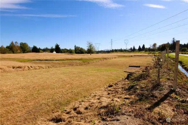 North corner of fence line