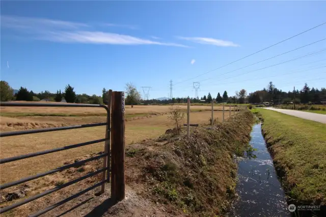 From driveway entrance looking south