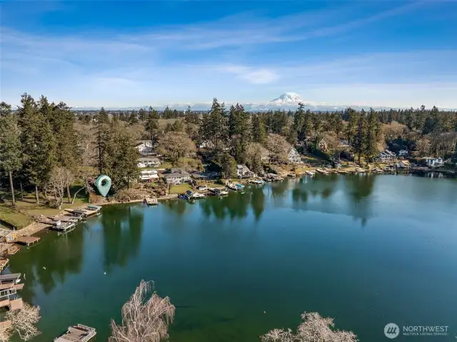 View of Lake Access 1 block away