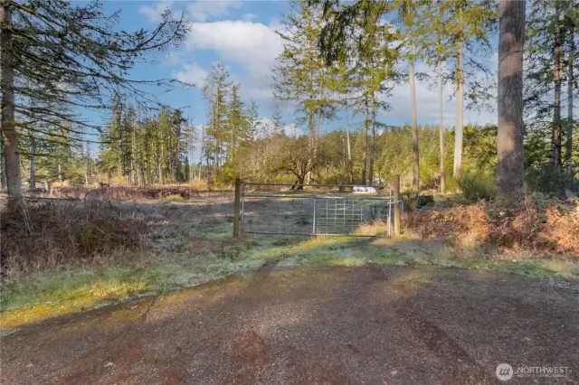 Looking at the gate right off the street