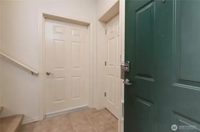 Lower Level Entry. Private Elevator Door On Right