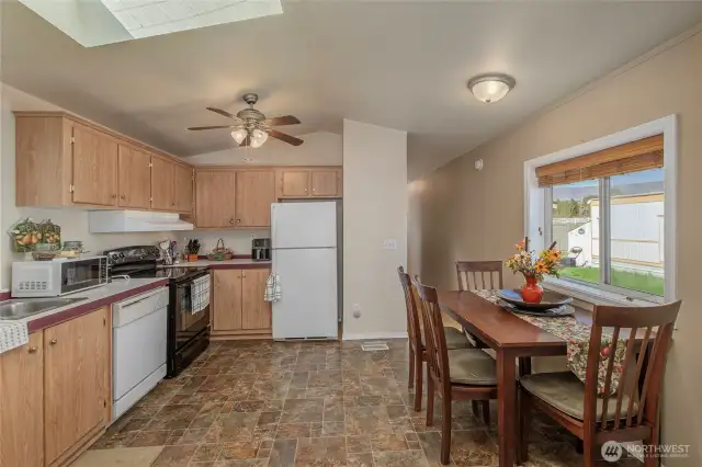 Kitchen with eating area