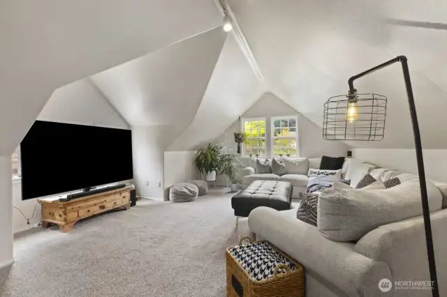 HUGE bonus room above the garage offers a ton of flexibility.