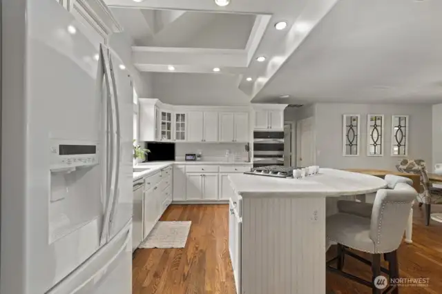 Light and bright updated kitchen is the heart of the home.