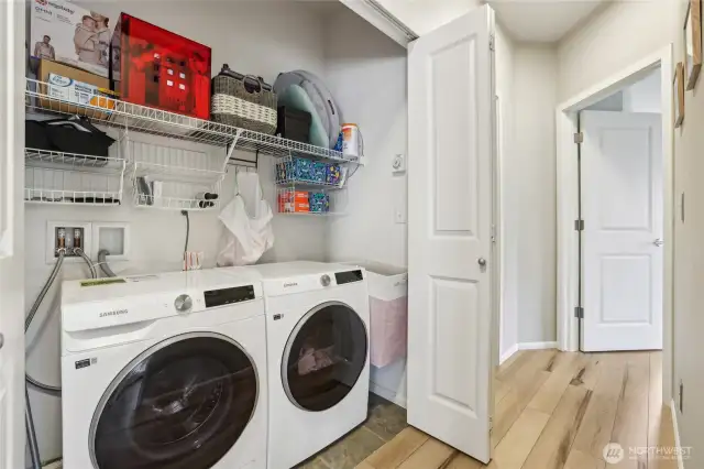 Laundry in hallway