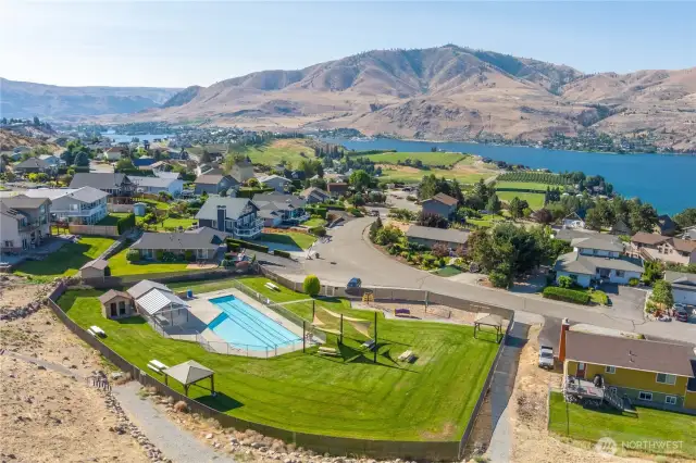 pool, restrooms, and playground
