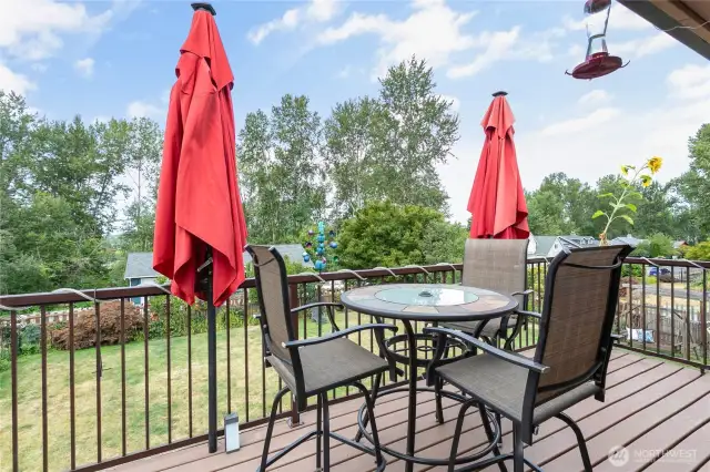 Deck off dining area.