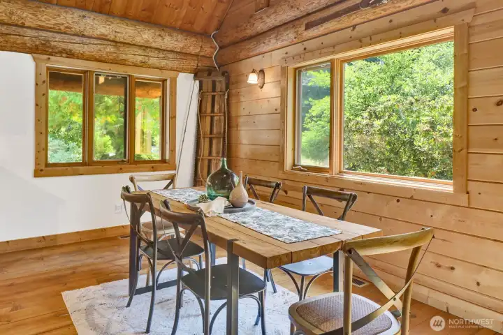 Spacious dining room