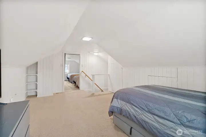 Just off the upstairs bedroom is another finished room that offers for multiple things!  Another bedroom?  A nice office?  A playroom?  Movie room?  Etc...