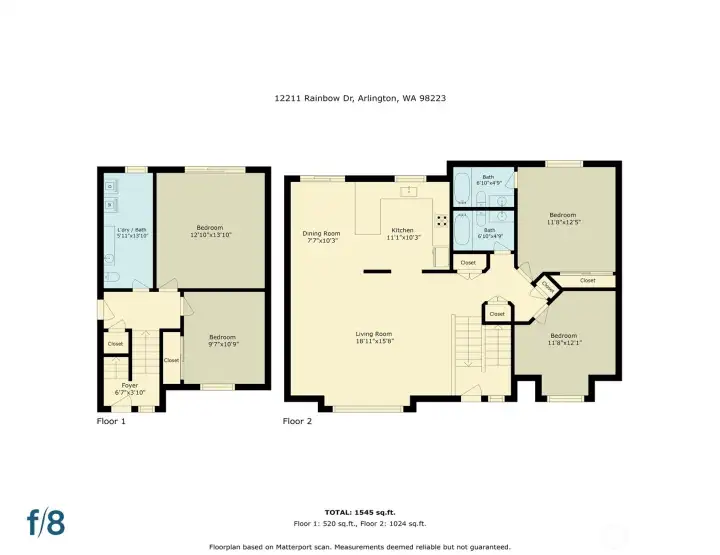 Lower room without closet is Den/Office