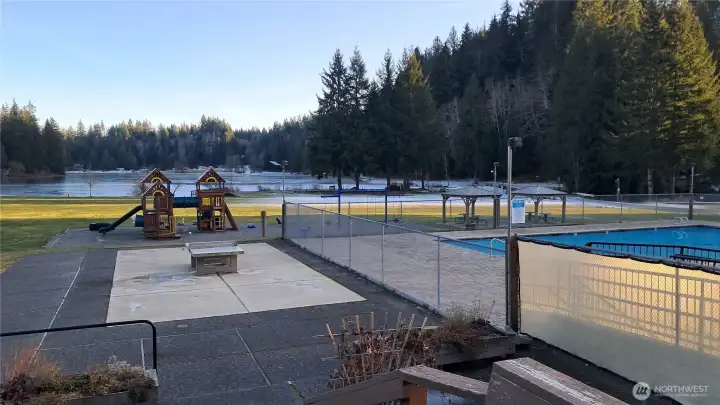 Community stocked lake, pool and play ground