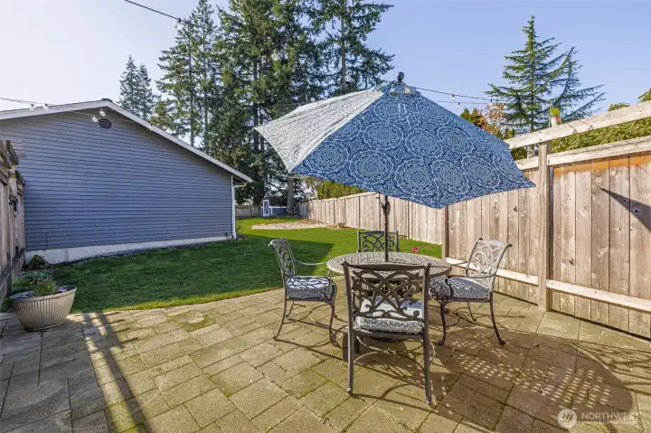 A patio space that’s perfect for relaxing at the end of the day.