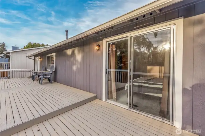 Enjoy BBQ'S on the oversized deck looking into your private backyard