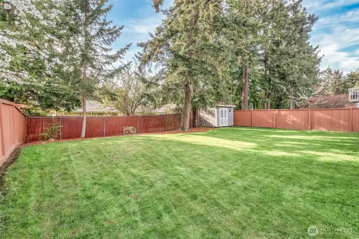 Storage shed for garden tools and toys