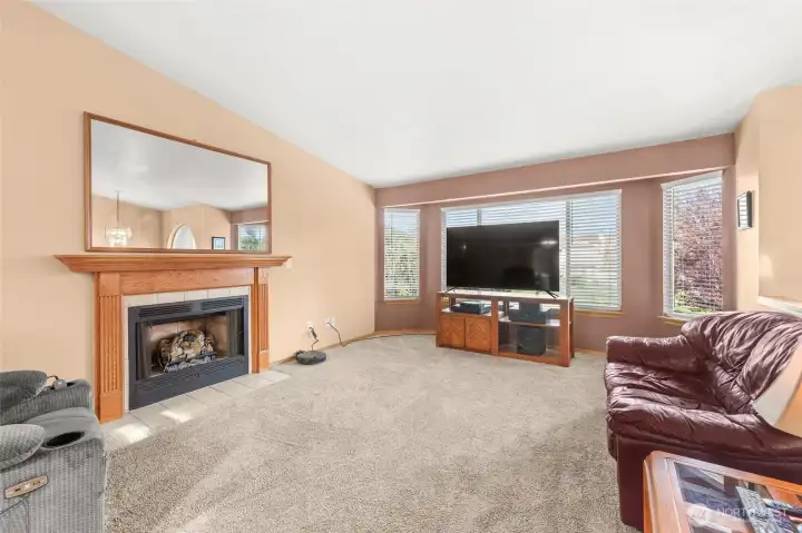 Living room faces east for morning sun