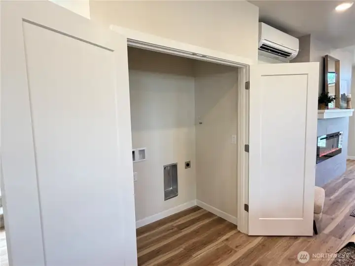 Option for a secondary washer and dryer for main floor ease and aging in place.