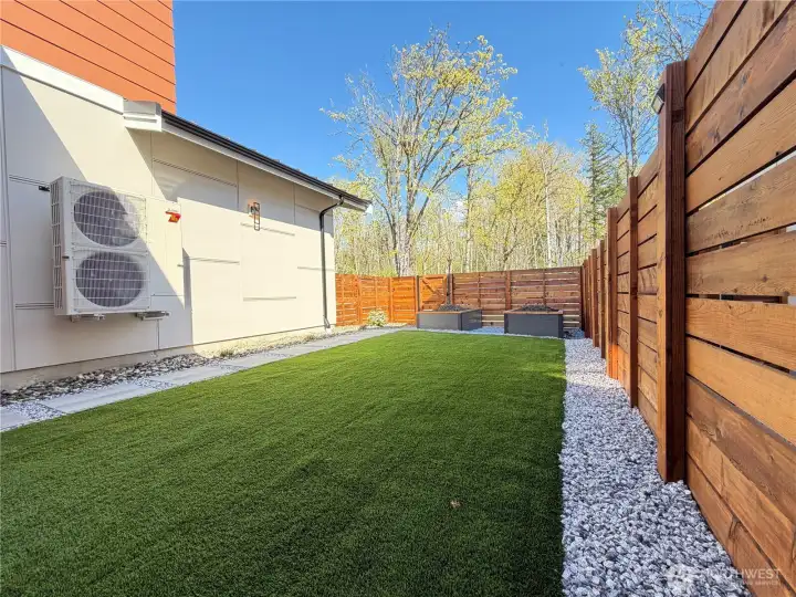 Beautiful turf and empty canvas for additional plants