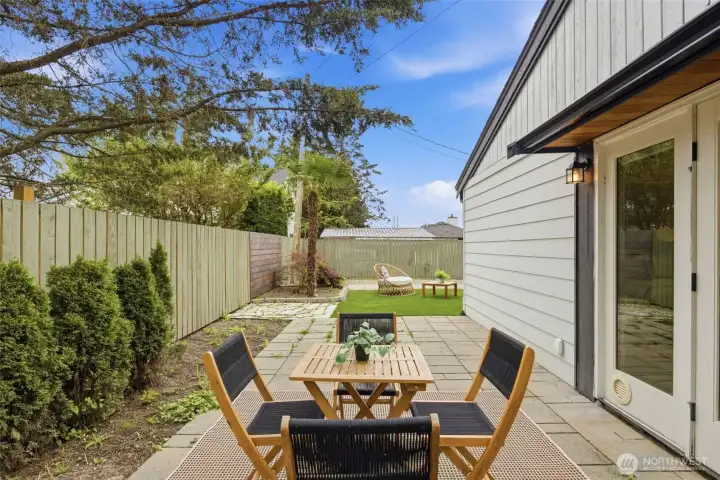 Quiet and Private back yard.