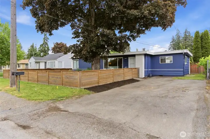 Spacious driveway for all the guest or RV parking.