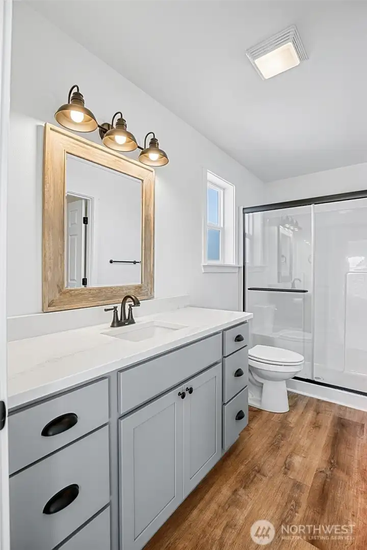 Primary Ensuite - Step In Shower with Custom Glass Door Primary Ensuite - Step In Shower with Custom Glass Door